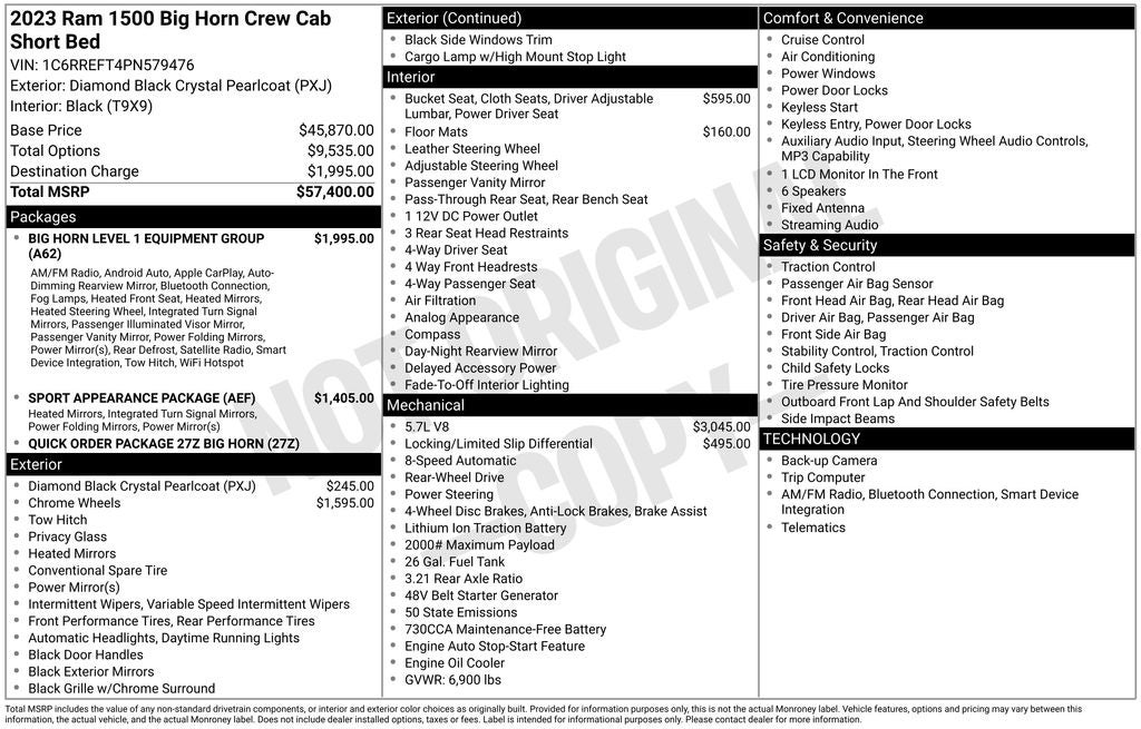 2023 RAM 1500 Big Horn/Lone Star