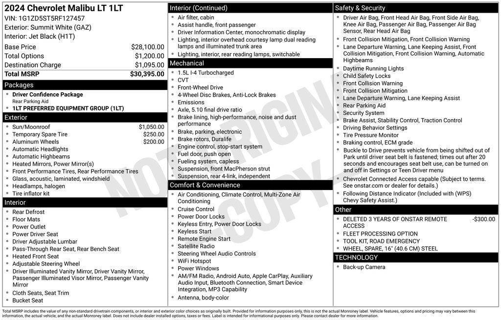 2024 Chevrolet Malibu LT 1LT