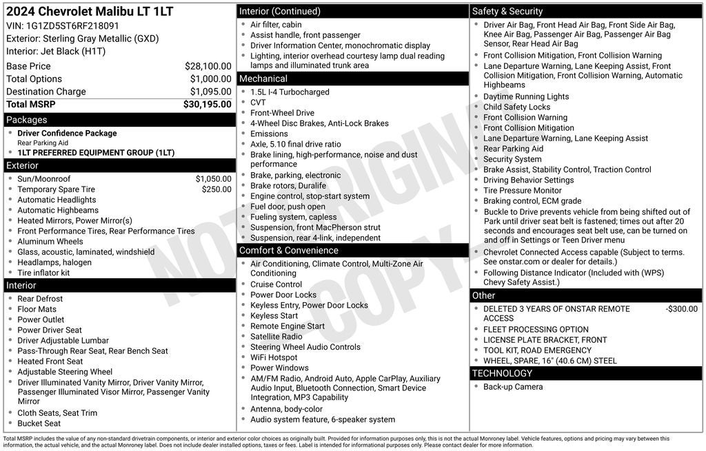 2024 Chevrolet Malibu LT 1LT