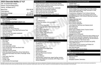 2025 Chevrolet Malibu LT 1LT