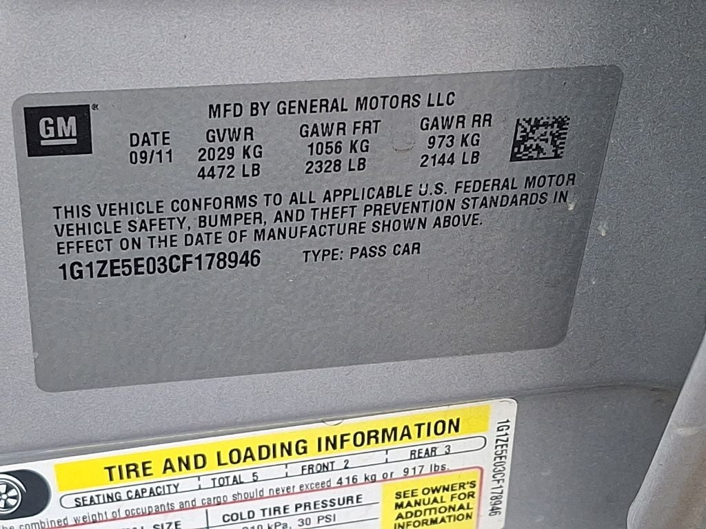 2012 Chevrolet Malibu LTZ 1LZ