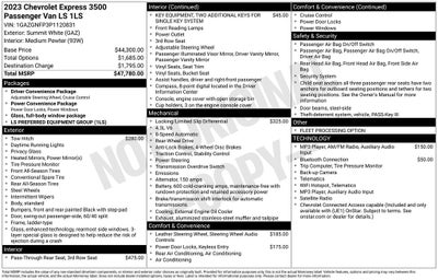 2023 Chevrolet Express 3500 LS Passenger