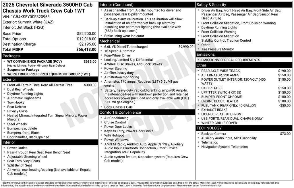 2025 Chevrolet Silverado 3500HD Work Truck