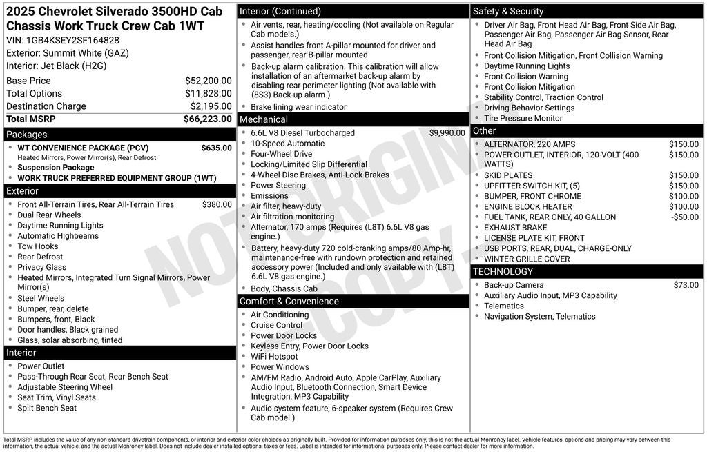 2025 Chevrolet Silverado 3500HD Work Truck