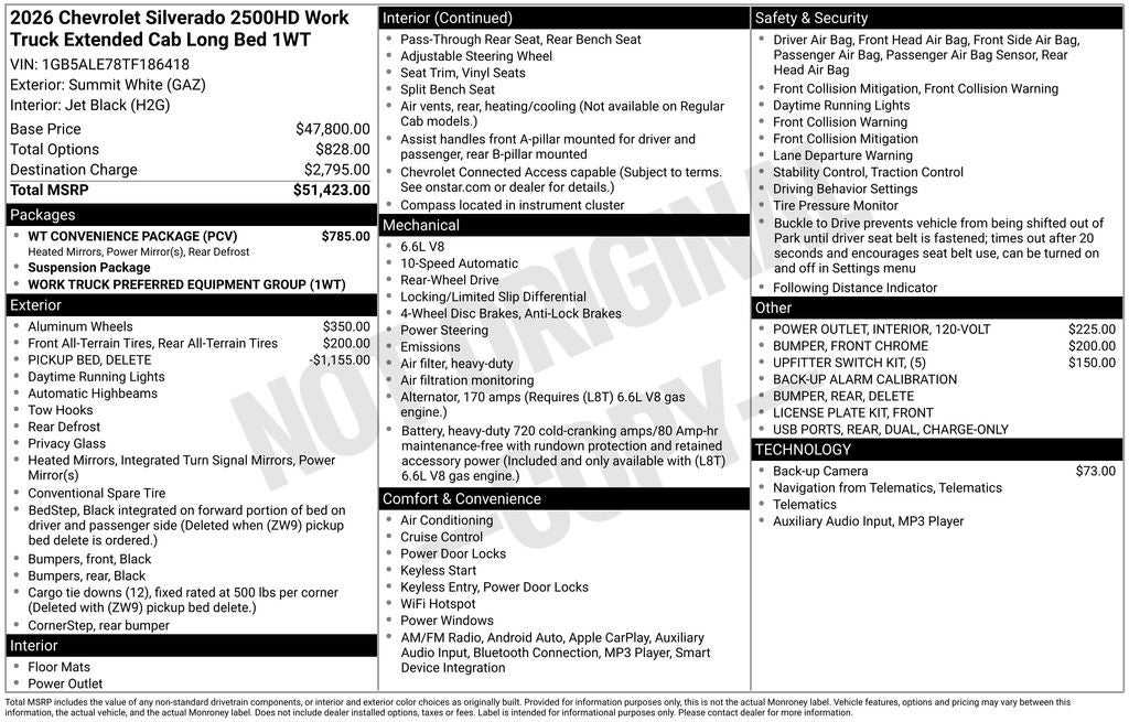 2026 Chevrolet Silverado 2500HD Work Truck