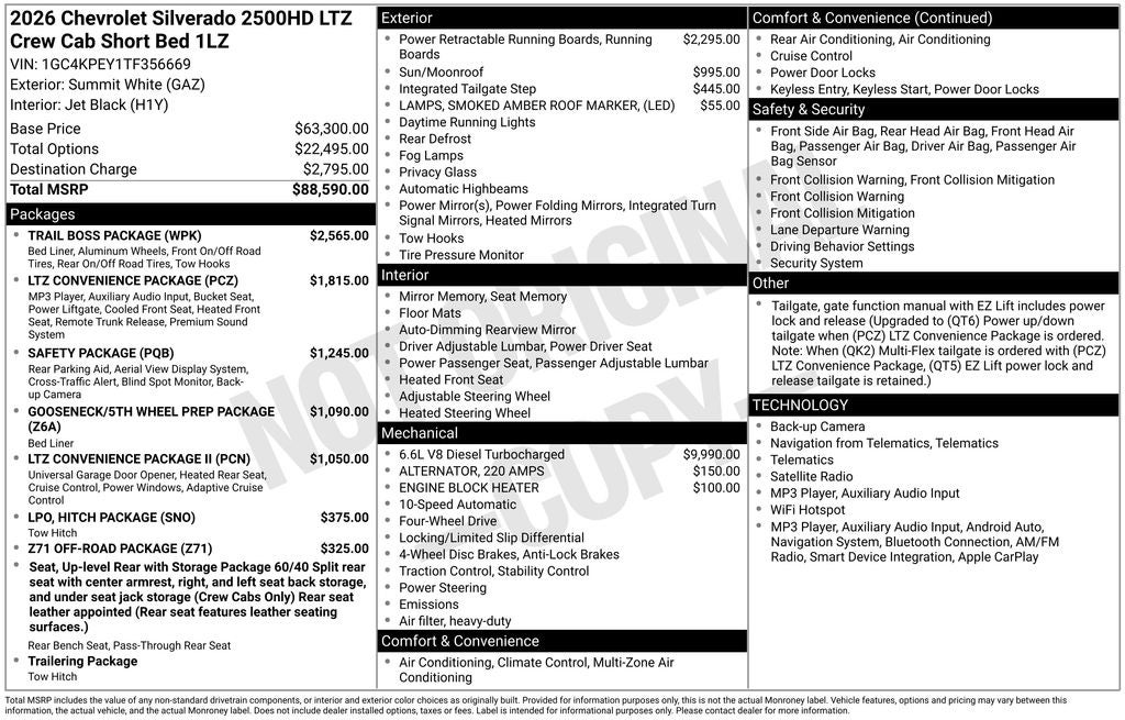 2026 Chevrolet Silverado 2500HD LTZ