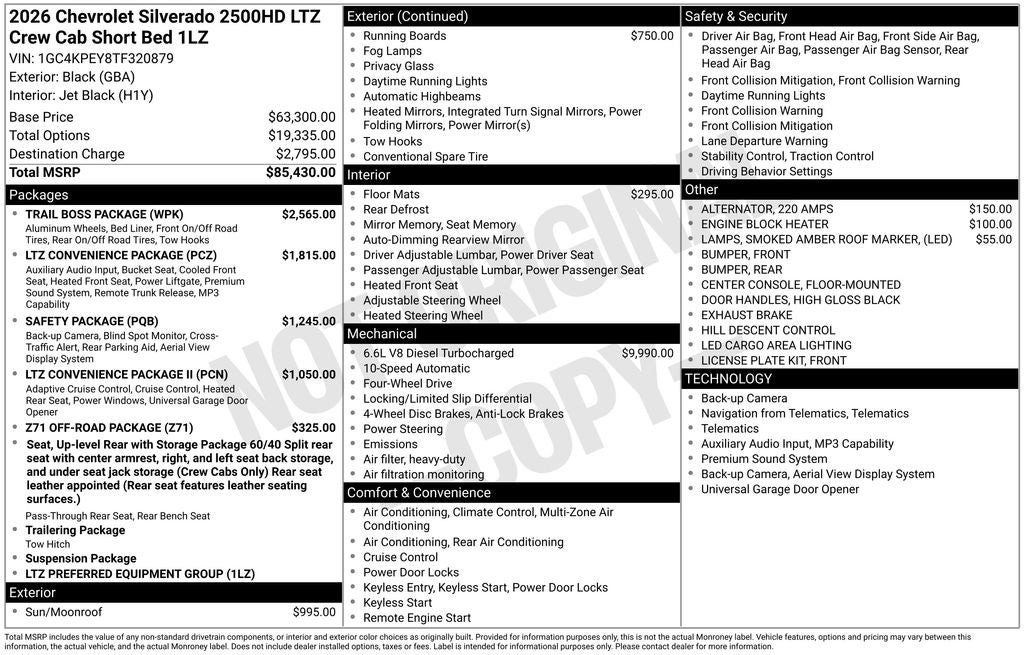 2026 Chevrolet Silverado 2500HD LTZ