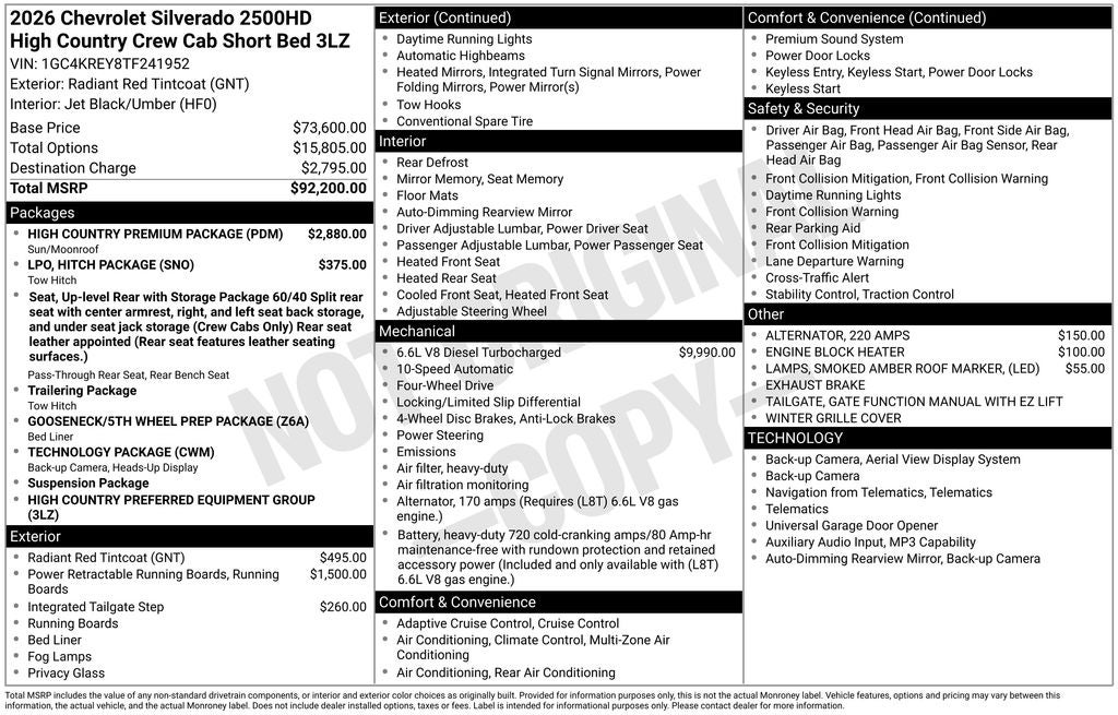 2026 Chevrolet Silverado 2500HD High Country