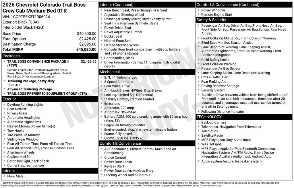 2026 Chevrolet Colorado Trail Boss