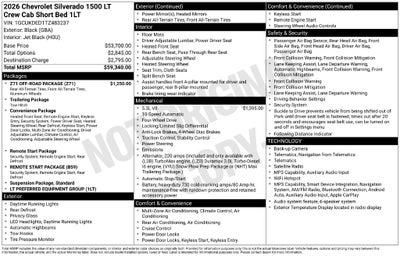 2026 Chevrolet Silverado 1500 LT LT1