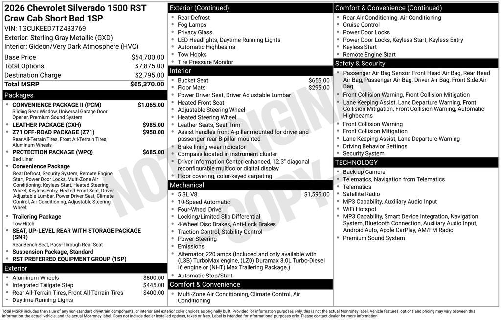 2026 Chevrolet Silverado 1500 RST