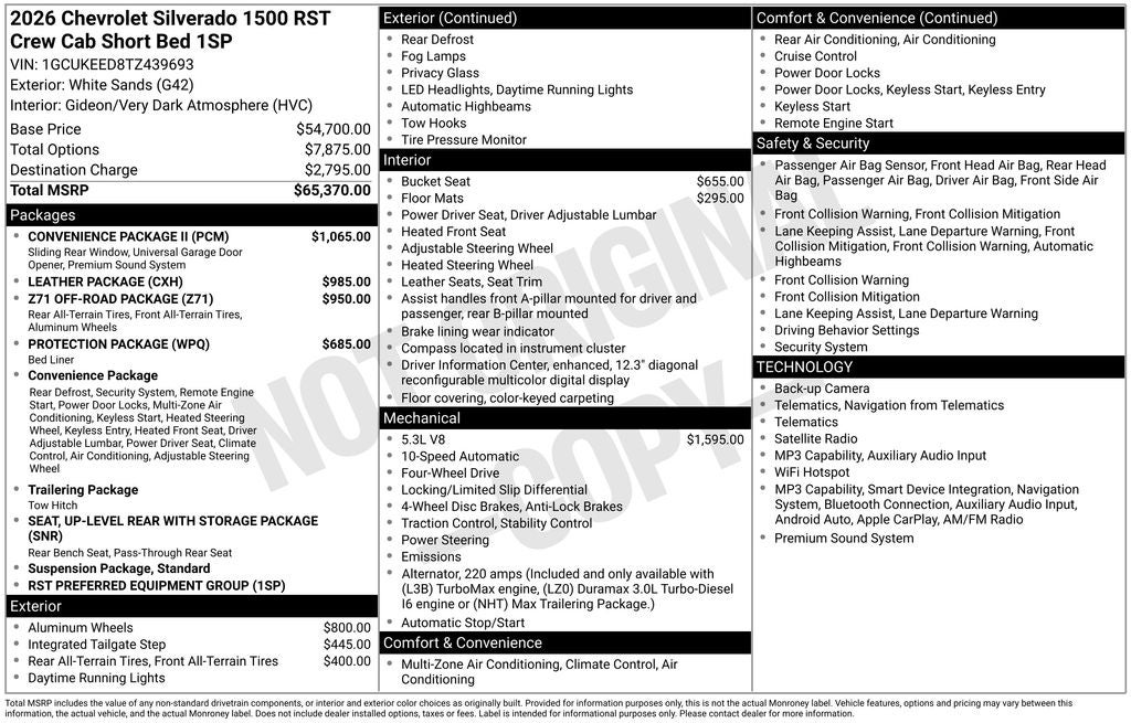 2026 Chevrolet Silverado 1500 RST