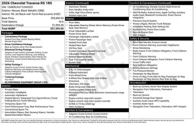 2026 Chevrolet Traverse RS