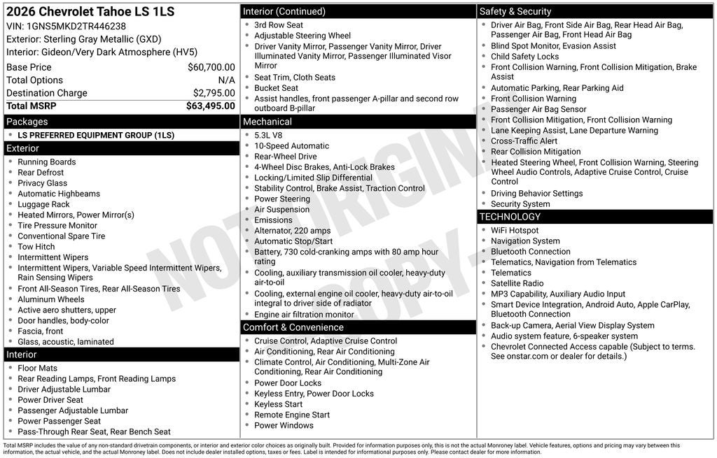 2026 Chevrolet Tahoe LS