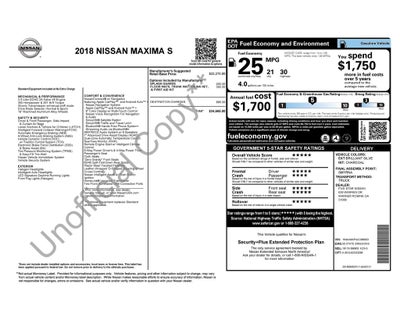 2018 Nissan Maxima 3.5 S