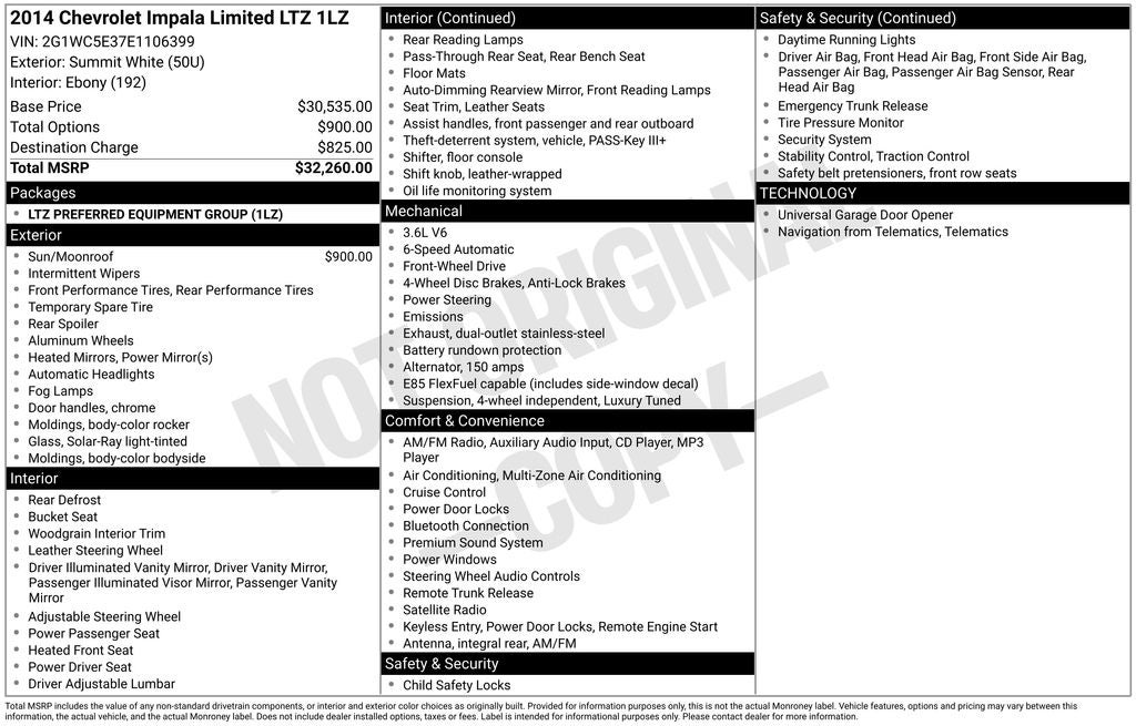 2014 Chevrolet Impala Limited LTZ