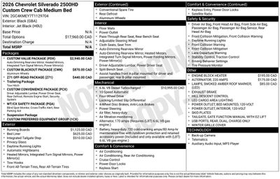 2026 Chevrolet Silverado 2500HD Custom
