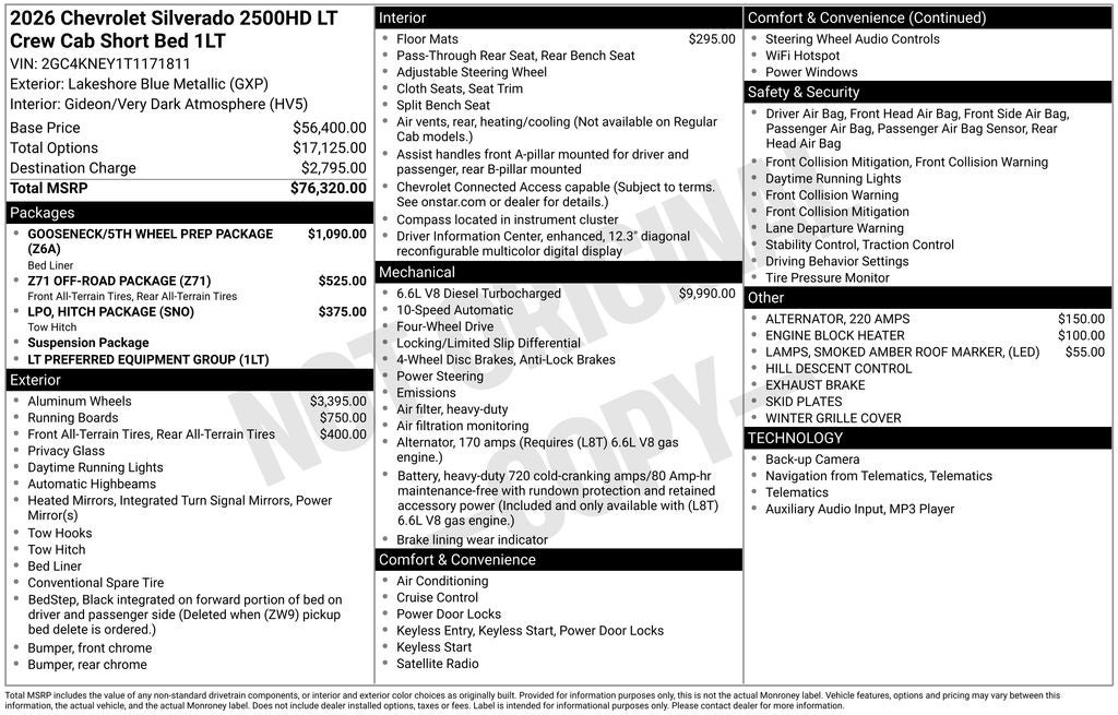 2026 Chevrolet Silverado 2500HD LT