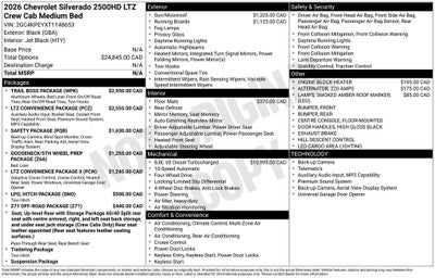 2026 Chevrolet Silverado 2500HD LTZ