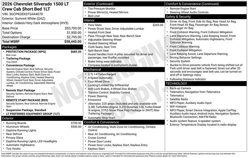 2026 Chevrolet Silverado 1500 LT LT1