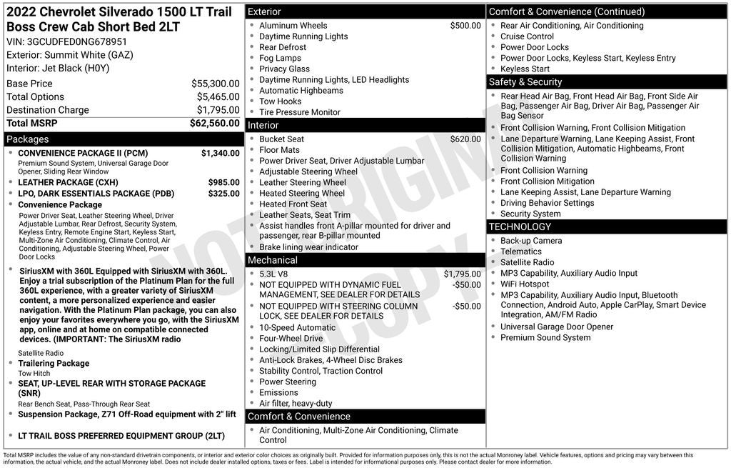 2022 Chevrolet Silverado 1500 LT Trail Boss