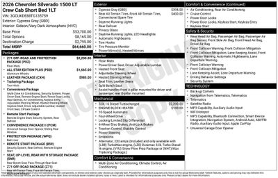 2026 Chevrolet Silverado 1500 LT LT1