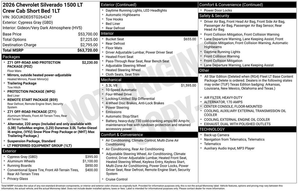 2026 Chevrolet Silverado 1500 LT LT1