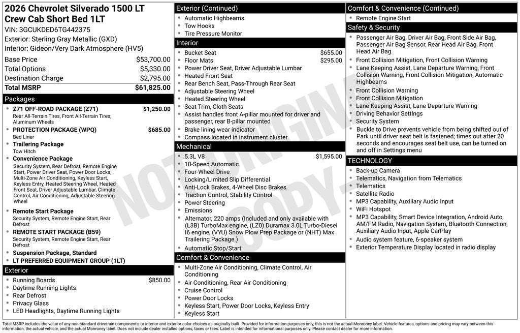 2026 Chevrolet Silverado 1500 LT LT1
