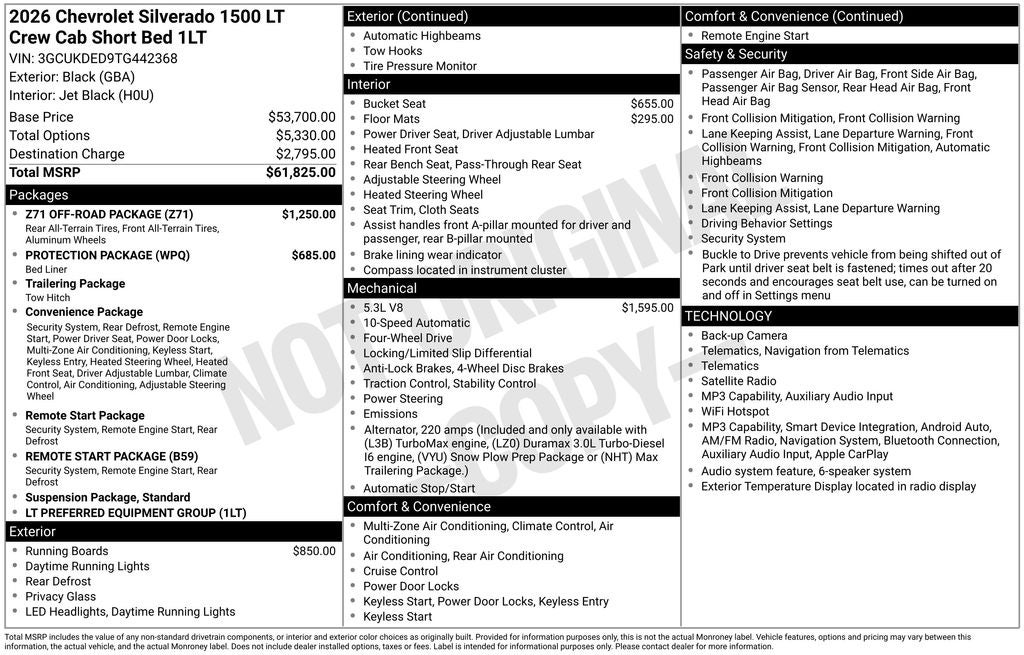 2026 Chevrolet Silverado 1500 LT LT1
