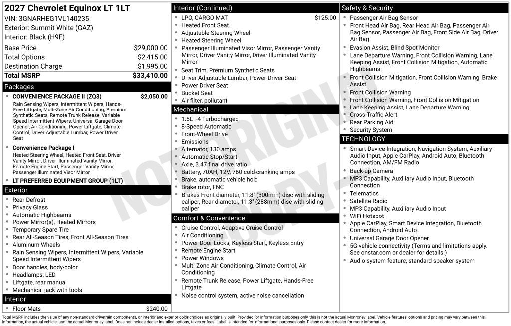 2027 Chevrolet Equinox LT