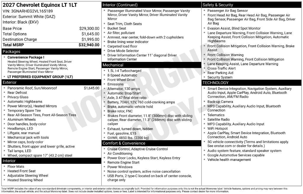 2027 Chevrolet Equinox LT