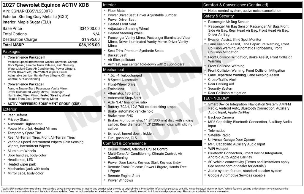 2027 Chevrolet Equinox ACTIV