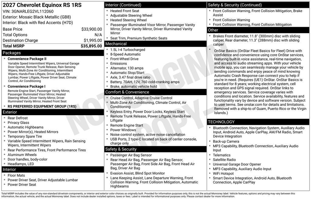 2027 Chevrolet Equinox RS