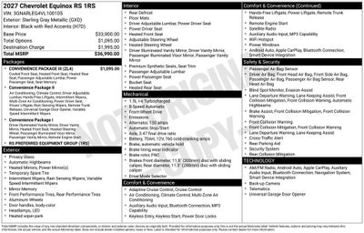 2027 Chevrolet Equinox RS