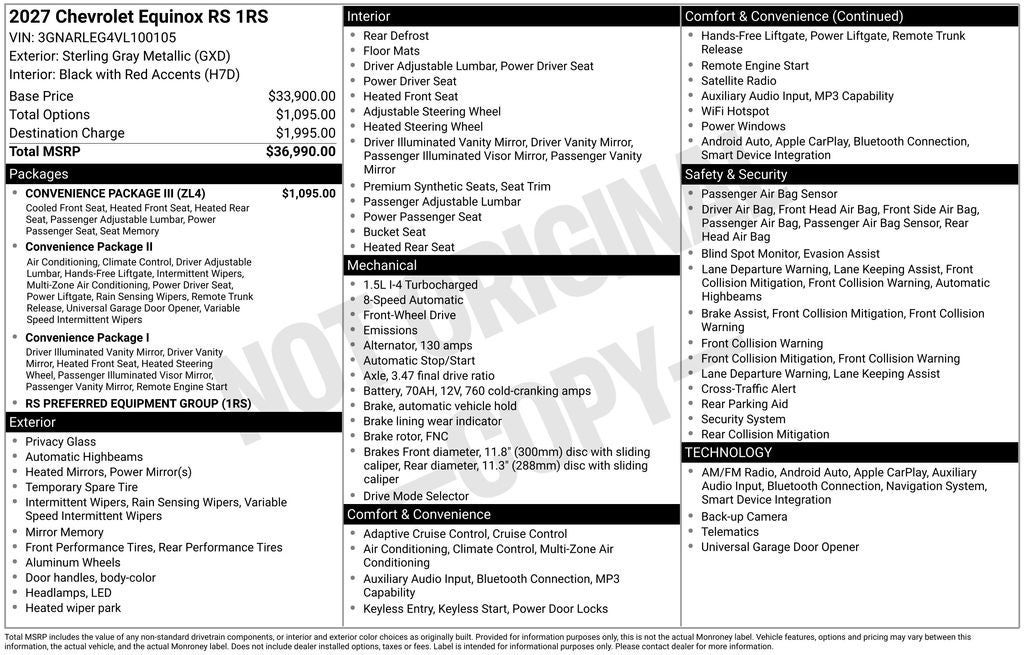 2027 Chevrolet Equinox RS