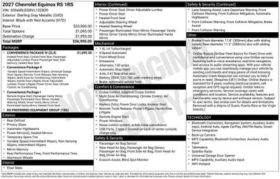 2027 Chevrolet Equinox RS