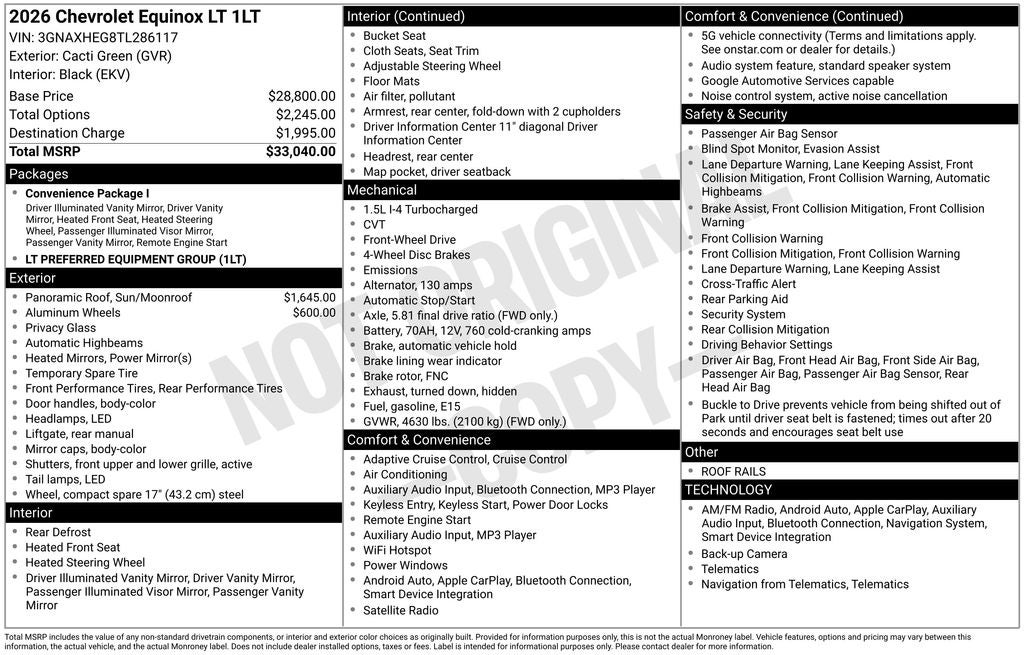2026 Chevrolet Equinox LT