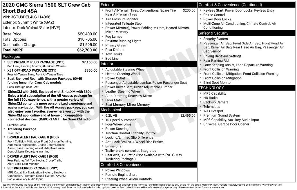 2020 GMC Sierra 1500 SLT