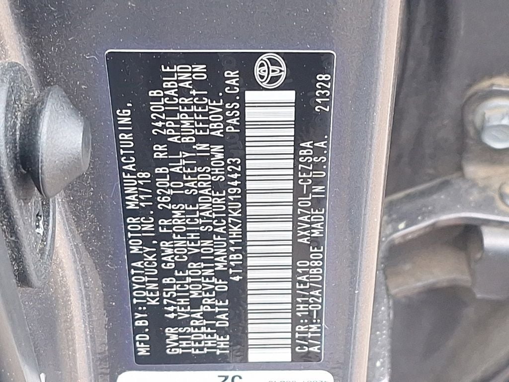 2019 Toyota Camry SE