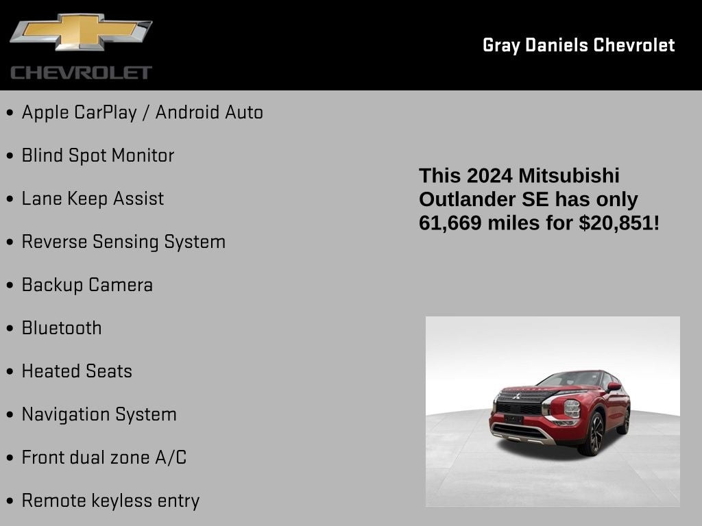 2024 Mitsubishi Outlander SE