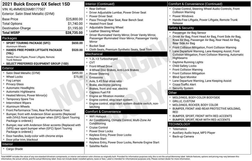 2021 Buick Encore GX Select