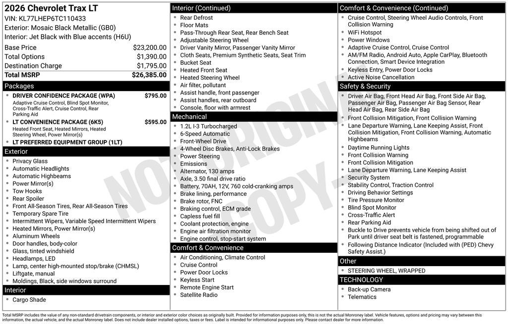 2026 Chevrolet Trax LT