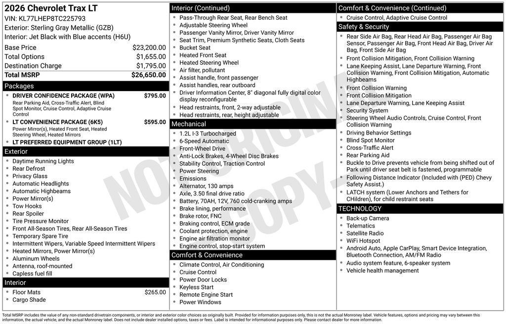 2026 Chevrolet Trax LT