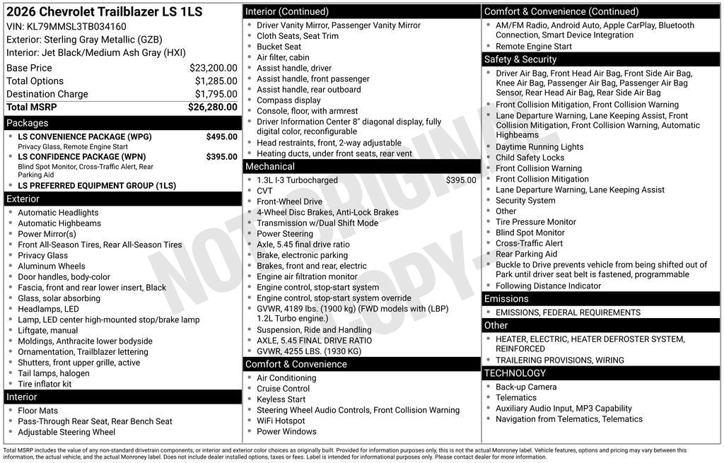 2026 Chevrolet TrailBlazer LS