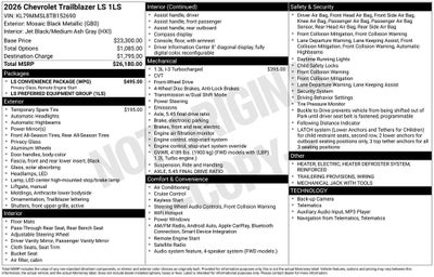 2026 Chevrolet TrailBlazer LS