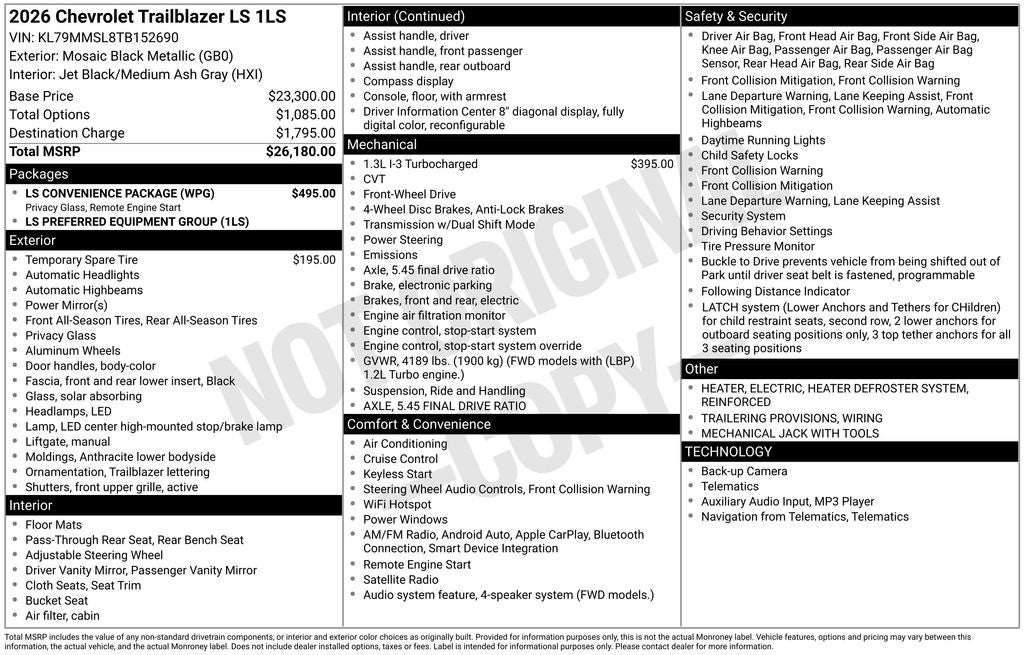 2026 Chevrolet TrailBlazer LS