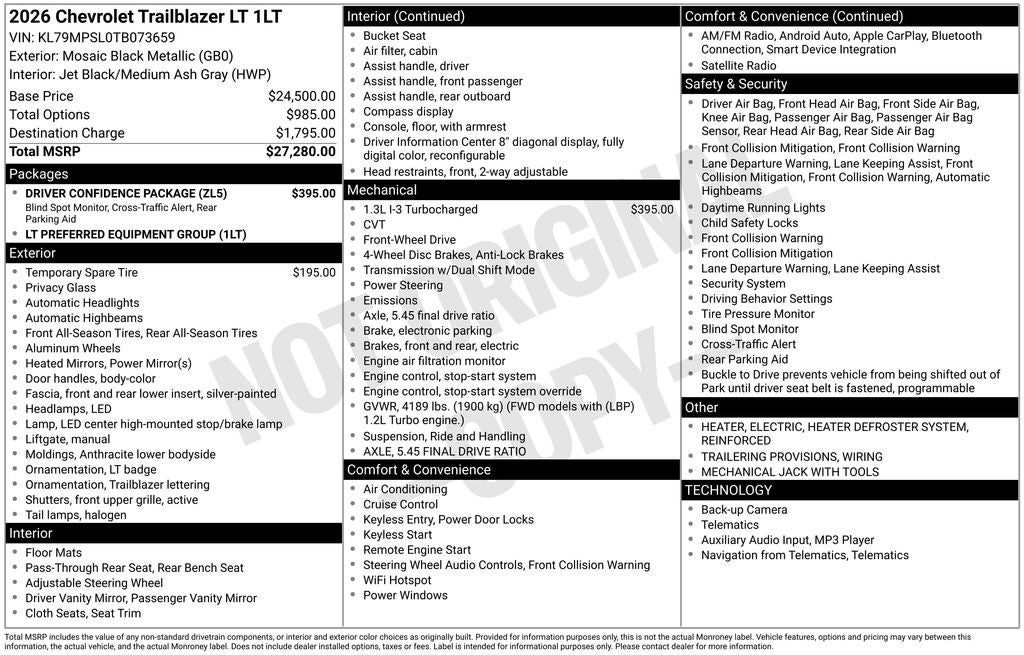 2026 Chevrolet TrailBlazer LT