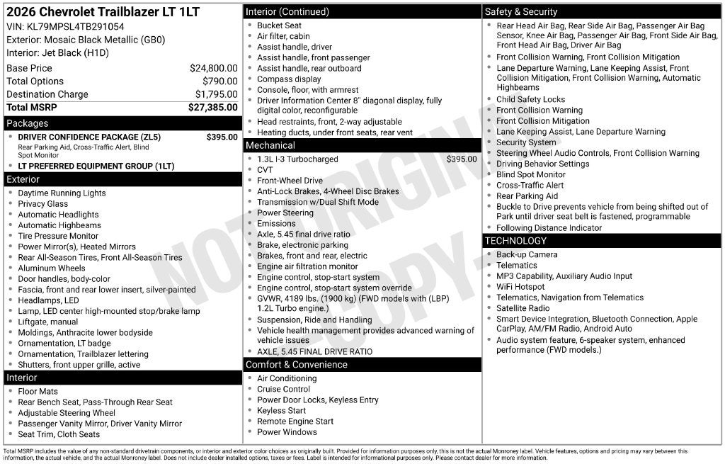 2026 Chevrolet TrailBlazer LT
