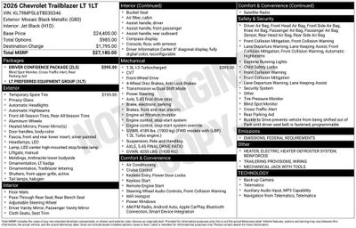 2026 Chevrolet TrailBlazer LT