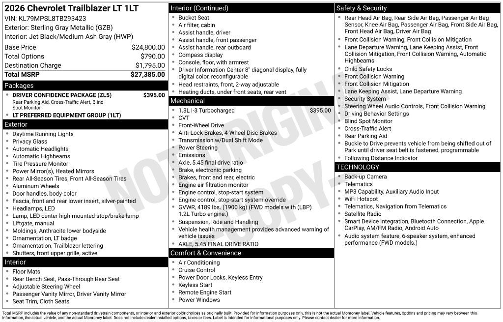 2026 Chevrolet TrailBlazer LT